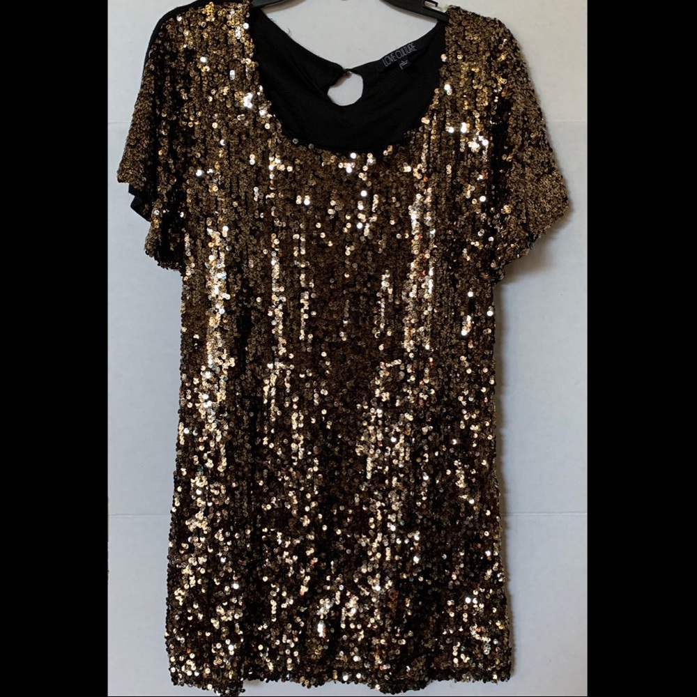 Gold Sequin Dress